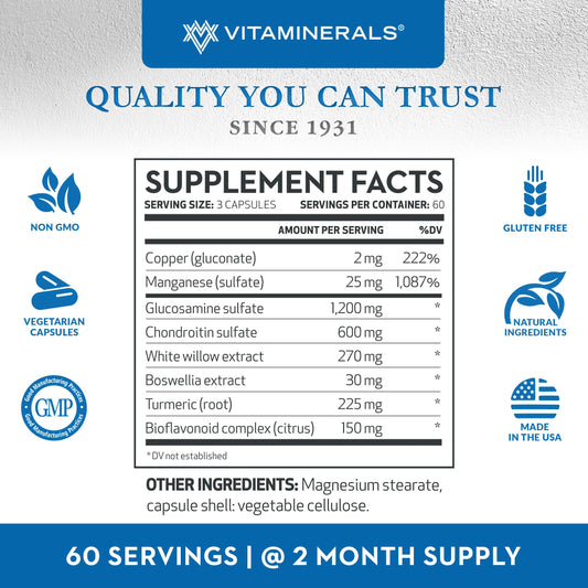 Vitaminerals 128 Glucosamine, Veggie caps