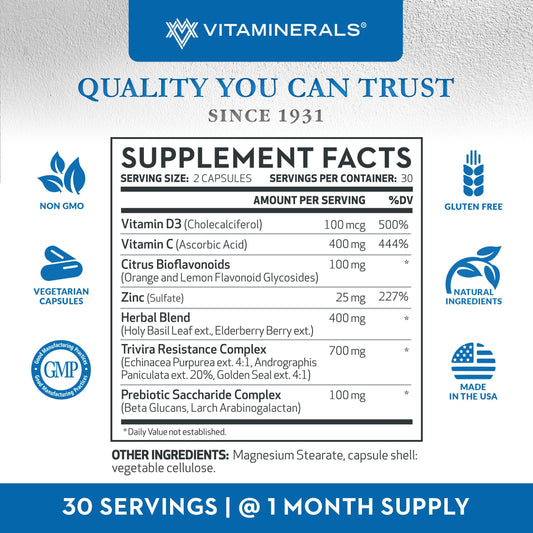 Vitaminerals 129 Trivira Plus, 60 Veggie caps