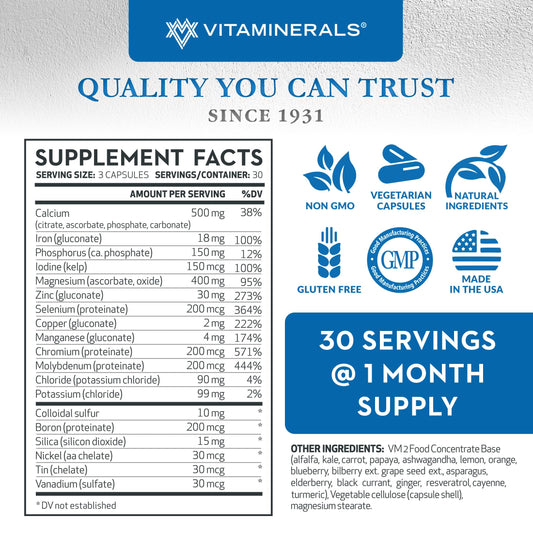 Vitaminerals 16 Polymineral, Veggie caps