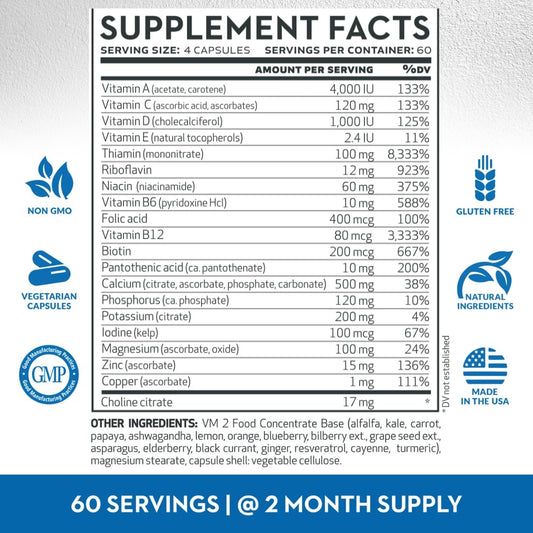 Vitaminerals 2BG+ NERVE CARE BLEND, 120 Veggie caps