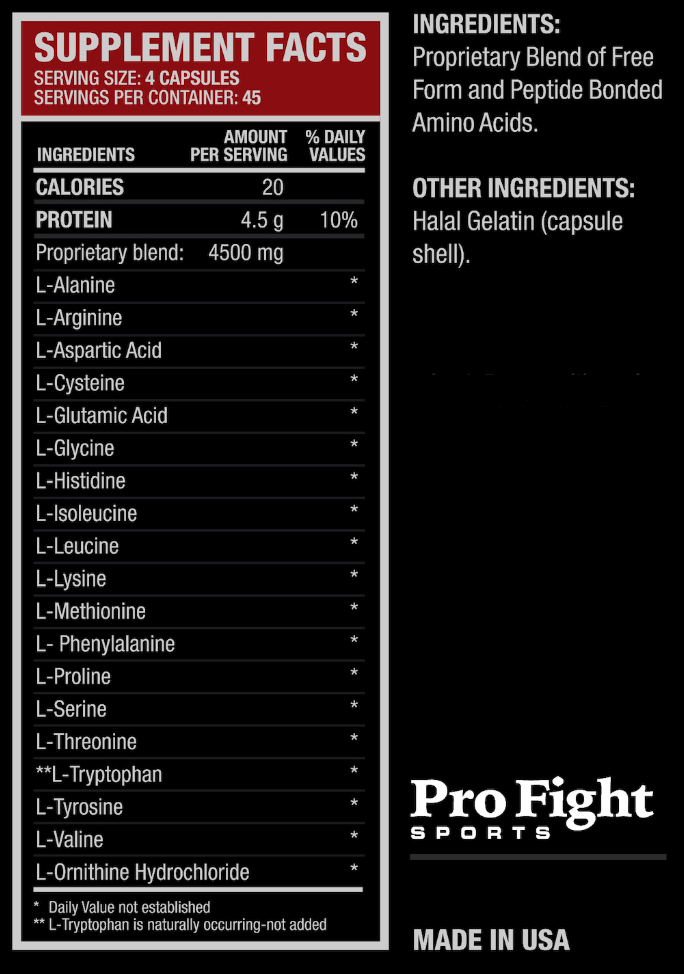Pro Fight AMINO SPORTS 4500 180 Caps