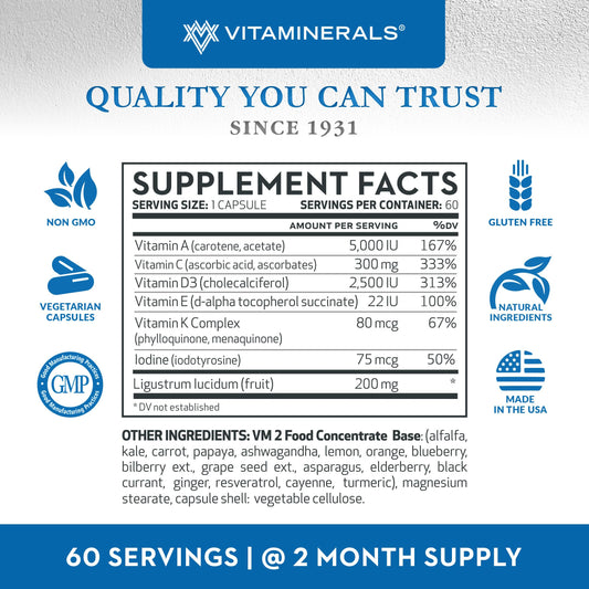 Vitaminerals Vitamin D3 + K 1 & K2, 60 Veggie caps
