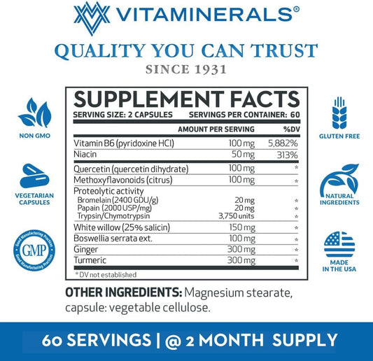 Vitaminerals 121+ Inflamax Plus 120 ct
