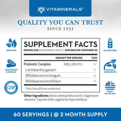 Vitaminerals Probiotic, 60 Veggie Caps