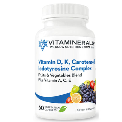 Vitaminerals Vitamin D3 + K 1 & K2, 60 Veggie caps